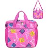 Bingo Bag for Bingo Set Stuff Supplies Bingo Bags with Pockets for Bingo Kit Equipment Pink Bingo Dauber Bag for Dabbers Dobbers Bingo Accessories for Women Lady Bingo Prizes for Bingo Lovers Players