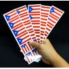 40 Removable Stickers: Puerto Rico Flag: Party Favors, Decals