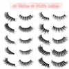 Fluffy Lashes 18mm False Eyelashes 30 Pairs 10 Styles Mixed Natural 9D Faux Mink Lashes Bulk Soft Reusable Fake Eyelashes Wholesale Lash with Glitter Portable Boxes