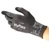 HyFlex 11-840 Ergonomic Abrasion-Resistant Nitrile Foam Industrial Gloves for Automotive, Fabrication, EMS, Utilities - Size 9, Black (12 Pairs)