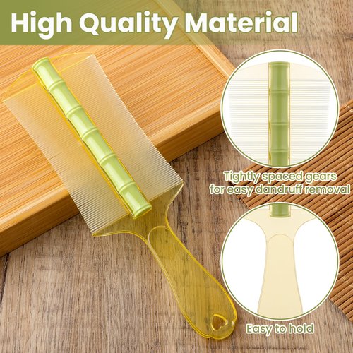 Andibro 2 Pcs Hair comb Double Sided Fine Tooth Dandruff Comb, Lice Combs Flea Combs Professional Dandruff Combs Grooming Tool for Women Men