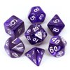Purple RPG Dice - Full Polyhedral Set - Pearl Effect