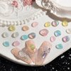 MEILINDS Resin Seashell Nail Charms Iridescent Mermaid 3D Shell Nail Charms Summer Ocean Theme Nail Charms Shine Shell Nail Art Designs DIY Manicure Decoration