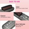 Portable Hair Straightener Brush, 30s Fast Heating Mini Hair Straightener for Travel, 9 Temp Setting Cordless Hair Straightener Brush, Ionic Hair Straightener Comb for Women Girls