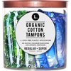 L. Organic Cotton Regular and Super Absorbency Compact Tampons Multipack 30 Count