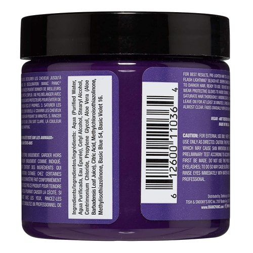 MANIC PANIC Electric Amethyst Hair Dye – Classic High Voltage (2PK) Semi-Permanent Hair Color - Medium Violet Purple With Blue Undertones, Vegan, PPD & Ammonia-Free, For Coloring Hair on Women & Men