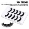 Savannah Silk, Hermosa 3D Mink Lashes, 5-Pair Pack in One Box, Black Cotton Band with Light Eeight Hair, Reusable for 20+ times each pair, Handmade Dramatic Eyelashes, Fluffy D114