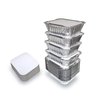 Spare Essentials 55-Pack Aluminum Foil Containers With Lids - 1 LB Disposable Take Out Pans for Freezer Meals