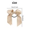 Lawie 6 Pack Satin Skinny Long Bowknot Hair Bows Scrunchies With Ribbon Bow Ponytail Holder French Twist Elastics Rubber Bands Chignon Bun Hairbands Accessories for Women Girl