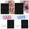 French Manicure Strip Stickers Self-Adhesive French Tip Nail Guides, Moon Star Flower Shaped V-Shaped Nail Art Decoration Stencil Tools for Women Acrylic Nail Edge Auxiliary 8 Sheets