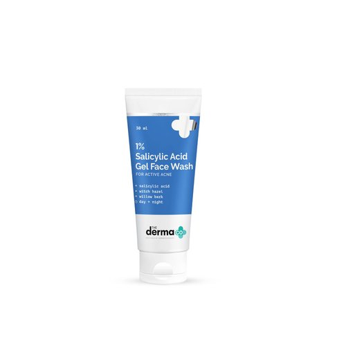 The Derma Co 1% Salicylic Acid Gel Face Wash for Acne | Deeply Cleanses &amp; Exfoliates | Helps Redu...