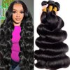Human Hair Bundles Body Wave Bundles Human Hair 18 20 22 Inch 100% Unprocessed 12A Brazilian Virgin Hair Deals 3 Human Hair Extensions Quick Weave Bundles Human Hair Double Weft Natural Black
