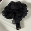 Black Flower hair Tie Spiral Telephone Wire Hair Band Elastic Ponytail Holder Hair Accessories for Women Girls