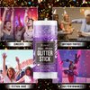 Brzeaf Waterproof Purple Glitter Stick, Shimmery & Long Lasting, Chunky Glitter for Face/Body/Hair/Eyes, Singer Concert Music Rave Festival, Glitter Stick Makeup & Face Glitter Gel for Women Men