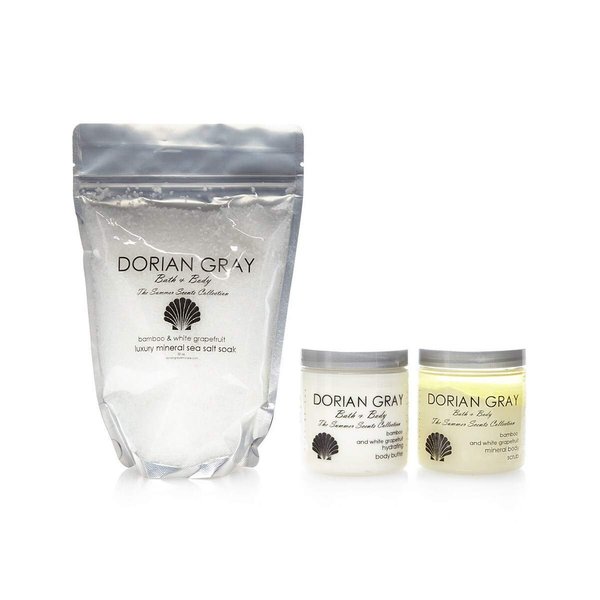 Dorian Gray Summer Scents 3 Piece Gift Set: Bamboo and White Grapefruit