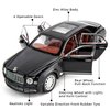 BDTCTK Compatible for 1:24 Scale Bentley Mulsanne Diecast Cars Models, Pull Back Car Toys with 6 Open Doors, Light and Sound, Boys Toys Kids Adults Gifts(Black)
