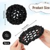 Hair Nets Invisible Knit Hairnets for Ballet and Dance - Elastic Edge Mesh Hair Bun Holders and Skating Snoods for Girls (8PCS, Black)