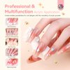 Saviland Acrylic Powder Set: Keratin Professional Acrylic Nail Powder Clear/Nudes/Pink Acrylic Ultra Fine Powder for Nail Extension 3D Nail Art Quick Dry Salon Quality Acrylic Nails 10G * 10