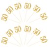 12pcs Gold 50th Birthday Centerpiece Sticks Glitter Number 50 Table Centerpieces Flower Toppers, 50th Centerpiece for Wedding Anniversary Party Decorations Supplies