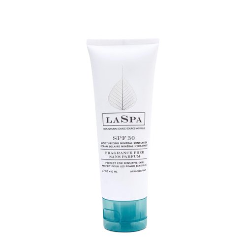 SPF30 Mineral Sunscreen by LASPA | Broad Spectrum UVA and UVB Protection | Sunscreen for Sensitive Skin | Non-Comedogenic & Fragrance-Free | Hypoallergenic | 2.7oz