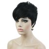 Aimole Synthetic Short 6 Inches Drakest Brown Straight Wig Heat Resistant Full Capless Hair Party Wig(2-Darkest Brown)