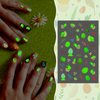 Partywind 10 Sheets Luminous Easter Nail Stickers for Kids Girls, Glow Self-Adhesive Easter Nail Decorations Wraps Decals with Eggs, DIY Easter Nail Art Designs Accessories