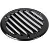 Vent Systems 4" Inch Black Soffit Vent Cover - Pack of 5 - Round Air Vent Louver - Grill Cover - Built-in Insect Screen - HVAC Vents for Bathroom, Home Office, Kitchen