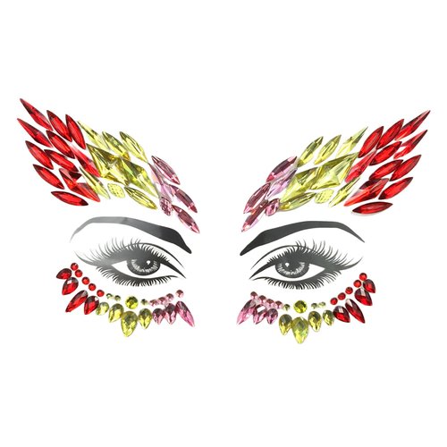 halloween face jewels stick on body stickers Forehead face gems Christmas Party Temporary tattoo face mask Face body Sticker festival outfit mermaid tattoos(SV04)