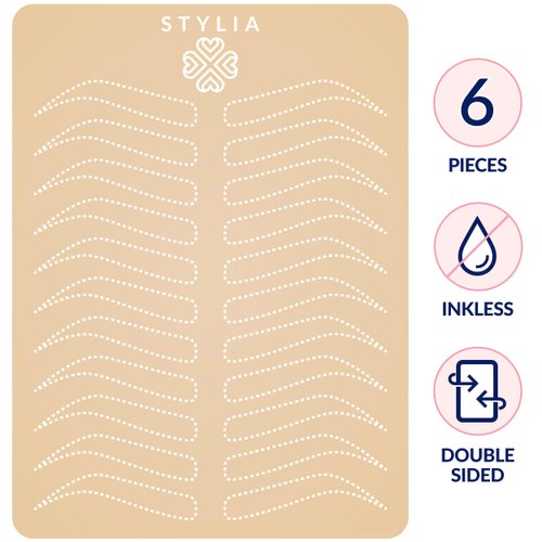 Stylia Microblading Eyebrow Practice Tattoo Skin, 3mm Tattoo Practice Skin, Fake Skin for Tattoo, Fake Skin Tattoo Skin, Fake Tattoo Skin, Real Skin Tattoo Skin, Tattoo Skin Practice Kit (6 PC)