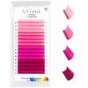 Colored Lash Extensions, 16 Rows Cashmere lash extensions, 0.07 D Curl Lash Extensions, 13mm Classic Lash Extensions, Single Lash Extensions for Professional(0.07-D-Pink Gradient 13mm）