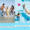 Guard Glasses Water Skipping Ball Summer Beach Ball 2-Pack Water Bouncing Balls Grip Ball for Beach Swimming Pool River Lake, Blue