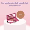 eSalon Root Touch Up + Brow Powder, Conceal & Cover (Copper) - Hairline Powder for Women - Scalp Concealer & Filler for Thinning & Gray Hair Coverage - Creates Thicker & Fuller-Looking Hair