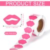 1 Roll 500pcs Tanning Stickers, Pink Lip Print Tanning Bed Sticker Self Adhesive Sunbathing Sticker Removable Sun Tan Stickers Perforated Tanning Body Stickers Decals
