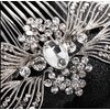 Women's Austrian Crystal Bride Wings Wedding Hair Comb Hair Accessories Art Deco Floral Bridal Side Combs Headpiece for Women, Brides Hair Accessories/Gift Box Silver 1