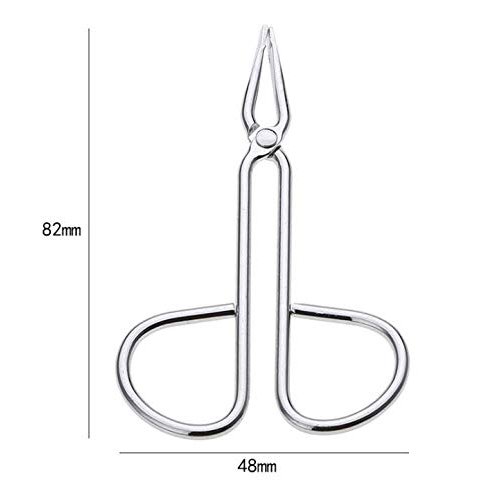 LASSUM 2 PCS Eyebrow Tweezers,Stainless Steel Scissors Shaped Eyebrow Straight Tip Tweezers Clip