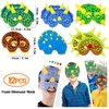 Golray Dinosaur Party Favors Birthday Supplies Gift Box Dino Egg Model Puzzle Mask Stamper Slap Bracelet Keychain Tattoo Sticker Goody Bag Stuffer Pinata Filler 102Pcs Boy Kids Dinosaur Party Supplies