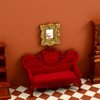 Miniature Dollhouse Mirror:1:12 Scale Miniatures Furniture Mirror European Baroque Frame Mini Wall Mirror for Dollhouse Decor,3 pcs/Set