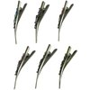 Set of 6 JCGY Flower Metal Alligator Beakclips Duckbill Long Narrow Hair Clips For All Hair Type