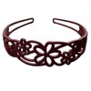 Yazon 5pcs Wide Flower Headbands for Girls Women Plastic Hairbands with Teeth Hard Hair Hoops