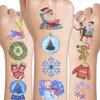 CHARLENT Glitter Christmas Tattoos for Kids Party Supplies - 12 Sheets Christmas Tattoos for Kids Christmas Xmas Party Favors, Stocking Stuffer, Christmas Eve Gift