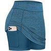 BLEVONH Skorts Skirts for Women,Soft Cute Workout Tennis Skirt Ladies Loose Fit Sports Running Skort Recreation Outdoor Shorts Blue Green M