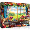 Flower Garden Puzzle for Adults 1000 Pieces, PICKFORU Nature Puzzle Features Flowers Teacups, Quilt, Dog Cat Puzzle, Spring Plant Floral Puzzle Challenging