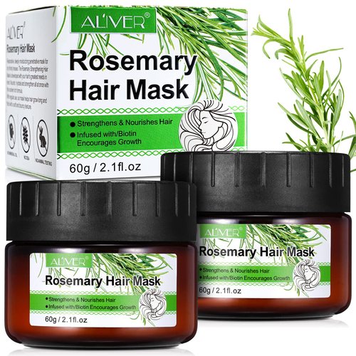 NIFEISHI Organics Rosemary Hair Masque, Hair Treatment Oil, Repairs Damage Hair Root, Essential Oil & Biotin Deep Treatment, Deep Conditioner Suitable for Dry & Damaged Hair-60g
