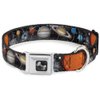 Dog Collar Seatbelt Buckle Solar System Sun Planets Stars 16 to 23 Inches 1.5 Inch Wide