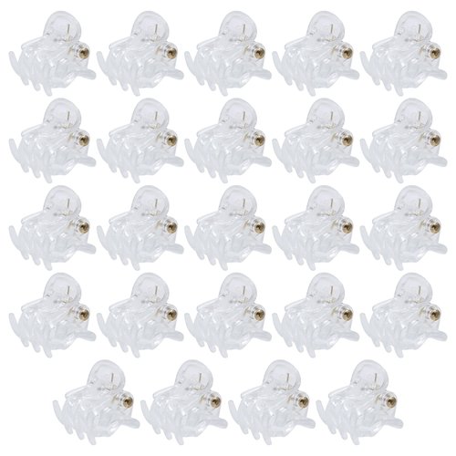 BokWin 24 Pcs Mini Hair Clips,0.6 Inch Clear Claw Clips,Small Hair Clamp for Women Kids Girls and...