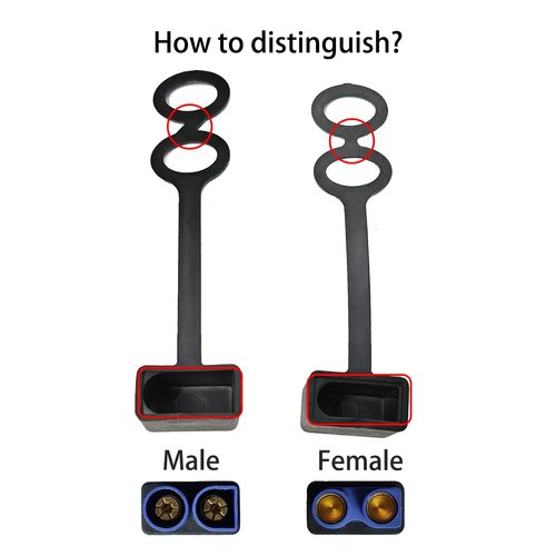 JINKAIMING 6 Pairs EC5 Plug Dust Cap EC5 Male Female Connector End Cover Waterproof Top Lid for Solar Battery Cable RC ESC Lipo Electric Motor