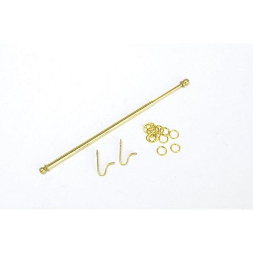 Dollhouse Miniature 1:12 Scale Small Curtain ROD SET #S8512