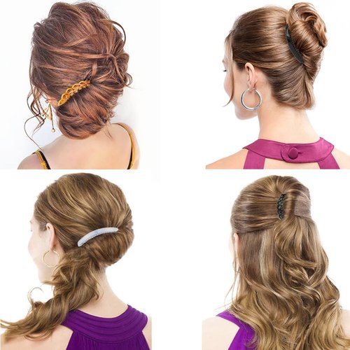 27 Pieces Hair Side Combs French Twist Hair Comb Lightweight Plastic 11/25/29 Teeth Comb Hair Clips for Women Girls(Classic)