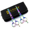 Macs Professional Titanium Barber Scissor Razors Edge Hair Cutting 5 PCs Set 6.25" Barber Shears W/ 6.25" Texturizing/Thinning Shears Made Of Japanese Stainless Steel With Black Leather Case-15029
