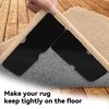 Urdar Brunnr Rug Carpet Non Slip Grippers, Reusable and Washable Double Sided Carpet Tape Pads, Strong Adhesive Grippers for Area Rugs, Keep Corners Flat, No Damaging for Floor Removable,16Pcs